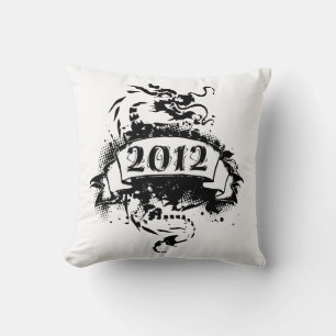 2012 - Zwarte draak - Pillow Kussen