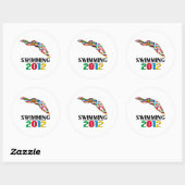 2012: Zwemmen Ronde Sticker (Vel)