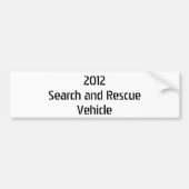 2012Search and RescueVehicle Bumpersticker (Voorkant)