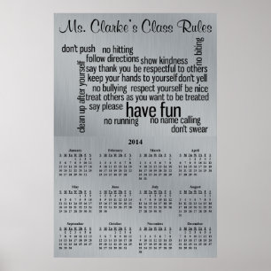 2013-2014 Regels schoolagenda Poster