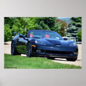 2013 60ste Jubileum C6 Corvette 427 cabriolet Poster (Voorkant)