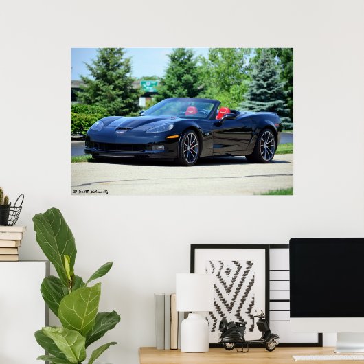 2013 60ste Jubileum C6 Corvette 427 cabriolet Poster (Thuiskantoor)