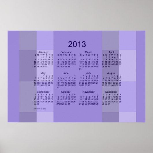 2013 Agenda Kalender Poster (Voorkant)