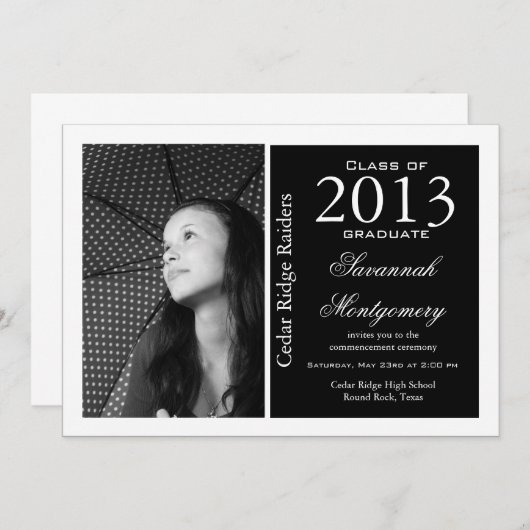 2013 Berichten over middelbare school (zwart) Kaart (Voorkant / Achterkant)