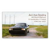 2013 Black American muscle Car Automotive Magnetisch Visitekaartje (Voorkant)