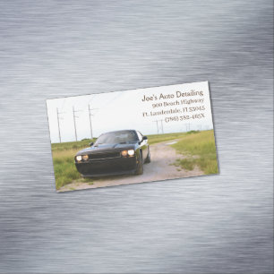 2013 Black American muscle Car Automotive Magnetisch Visitekaartje