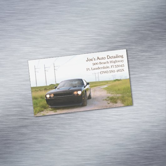 2013 Black American muscle Car Automotive Magnetisch Visitekaartje (Voorbeeld)