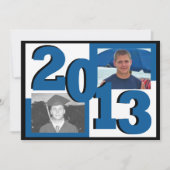 2013 Blue Block Afstudeerder Foto Kaart (Voorkant)