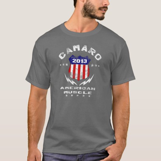 2013 Camaro American Muscle v3 T-shirt (Voorkant)