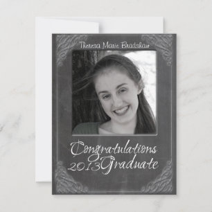 2013 Chalk Blackboard Photo-Afstuderen Kaart