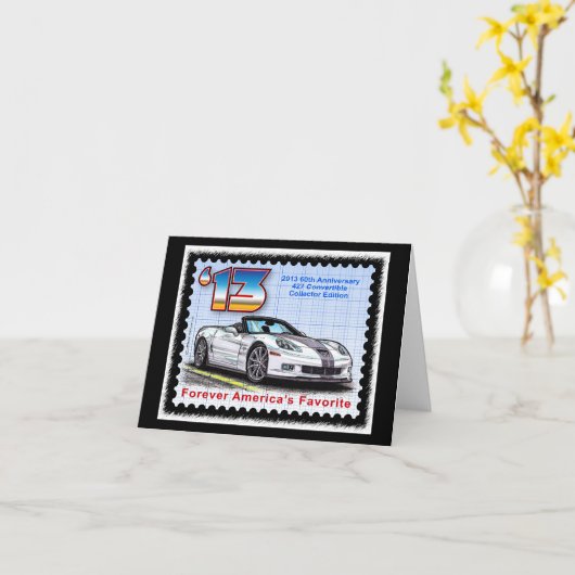 2013 Convertibele het Jubileum van het Korvet Kaart (Gele Bloem)