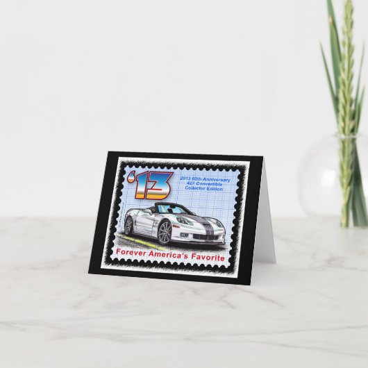 2013 Convertibele het Jubileum van het Korvet Kaart (Voorkant)