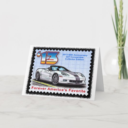 2013 Convertibele het Jubileum van het Korvet Kaart (Voorkant)