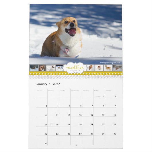 2013 Corgis! Agenda Kalender (Jan 2027)