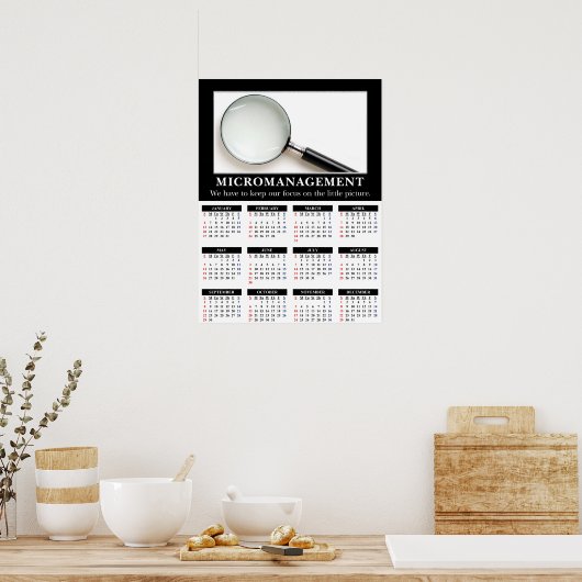 2013 Demotivationele wandkalender: microbeheer Poster (Keuken)
