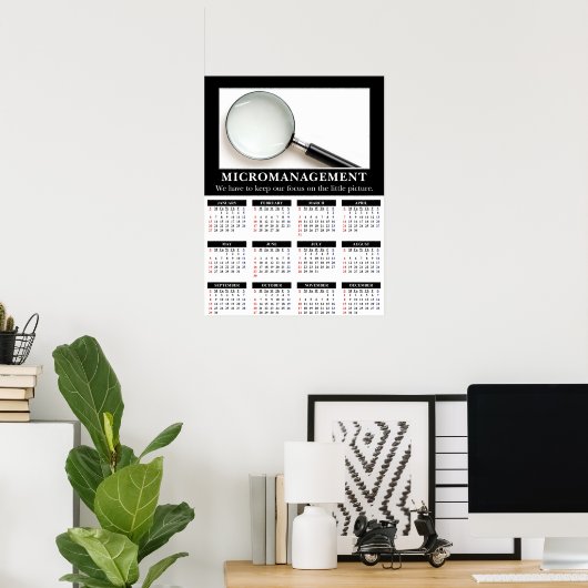 2013 Demotivationele wandkalender: microbeheer Poster (Thuiskantoor)