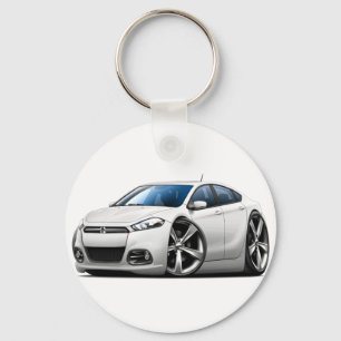 2013 Dodge Dart White Car Sleutelhanger