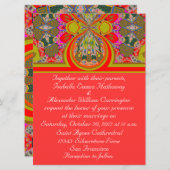 2013 Elegant Red Personalized Wedding Invitation Kaart (Voorkant / Achterkant)