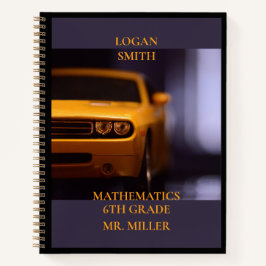 2013 Gele Muscle Car Aangepaste School Klaslokaal  Notitieboek