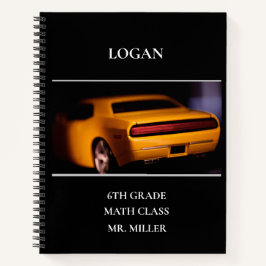 2013 Gele Muscle Car Aangepaste Schoolklas  Notitieboek