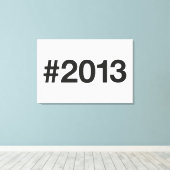 2013 Hashtag 12 Verjaardag Jubileum Canvas Afdruk (Insitu (Houten vloer))