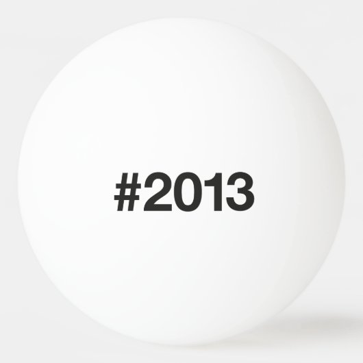 2013 Hashtag 12 Verjaardag Jubileum Pingpongbal (Voorkant)