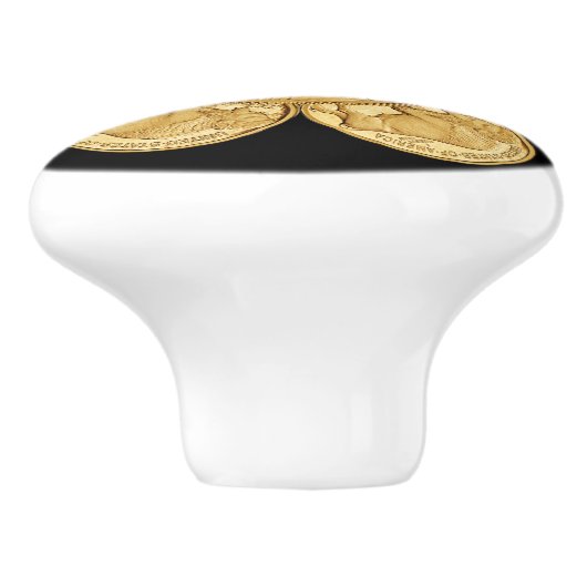 2013 Indiase ~ Amerikaanse Buffalo ~ Gouden Munt ~ Keramische Knop (Zijkant)