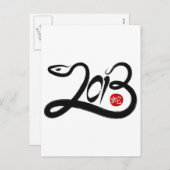 2013 - Jaar van de Slang Feestdagenkaart (Voorkant / Achterkant)