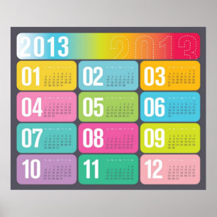 2013 Jaarkalender muurposter Poster