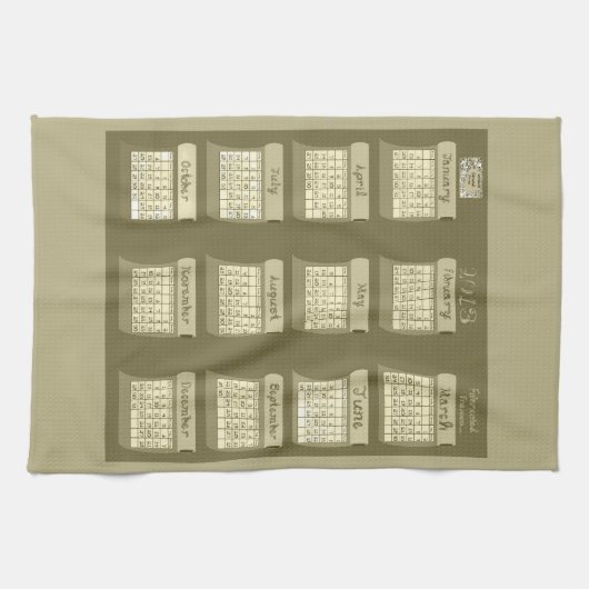 2013 kalender Bolts of Fabric Tea Kitchen dn Theedoek (Horizontaal)