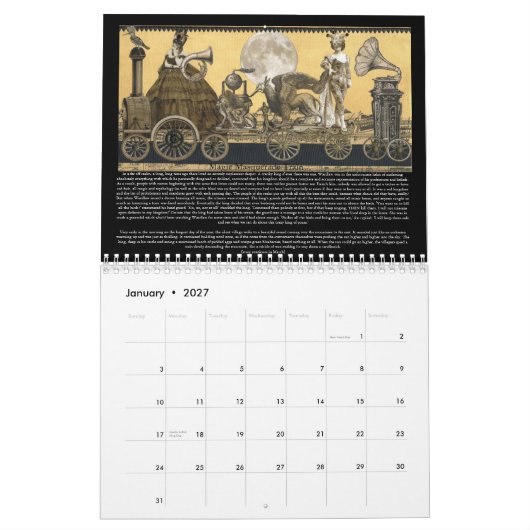 2013 Kalender voor Steampunk Musings (Jan 2027)