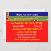 2013 Kinder sport Uitnodiging van de Baseball Birt (Achterkant)