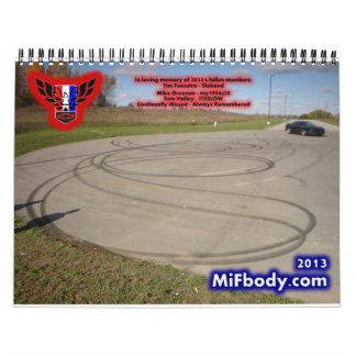 2013 Michigan FBody Calendar - January to March! Kalender