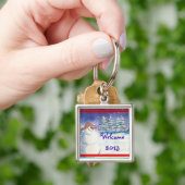 2013 Nieuwe jaren Snowman Art Sleutelhanger (Hand)