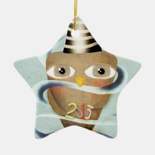2013 Uil Keramisch Ornament (Voorkant)