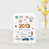 2013 Verjaardag Kaart voor zoon of dochter (Gele Bloem)