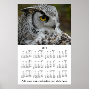 2013 Wall Poster OWL Profiel Foto Yarly Calendar