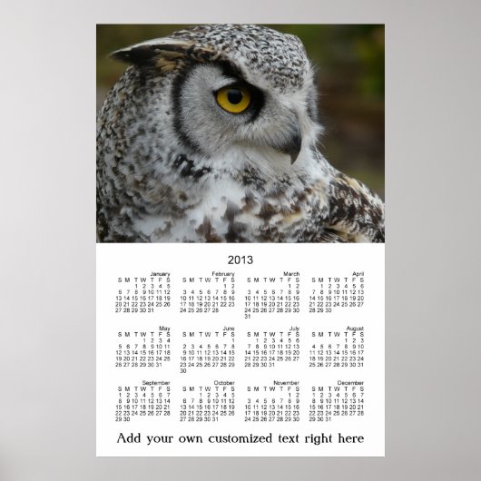 2013 Wandposter OWL Profielfoto Jaarkalender Poster (Voorkant)