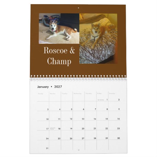 2013 Washington D.C. Shiba Inu Kalender (Jan 2027)