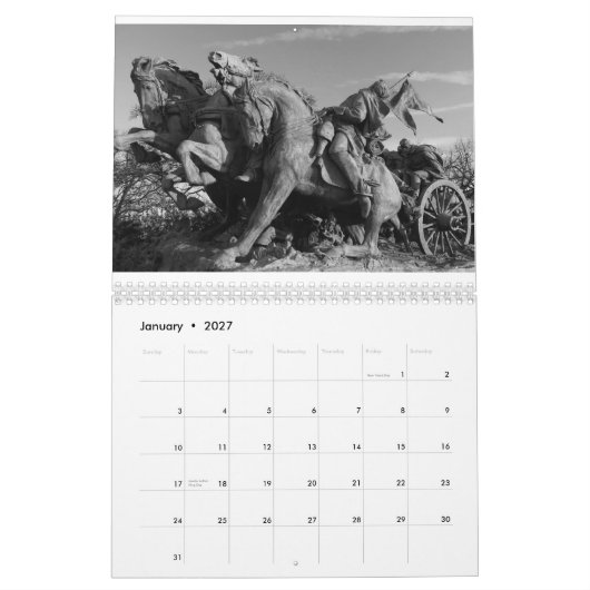 2013 Washington DC (zwart-wit) Agenda Kalender (Jan 2027)