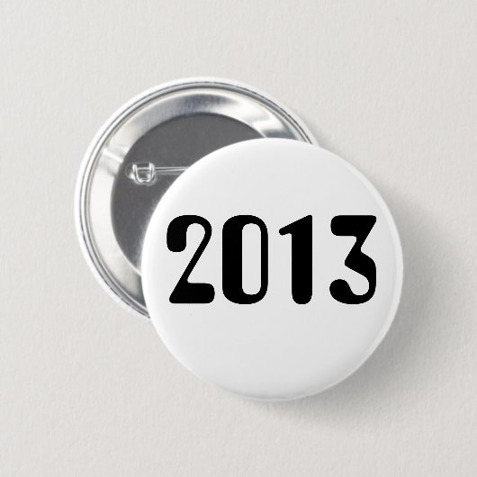 2013 Witte Button met zwarte briefing (Voorkant /achterkant)