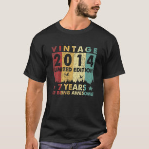 2014 7e verjaardag 7 jaar oud voor kinderen t-shirt