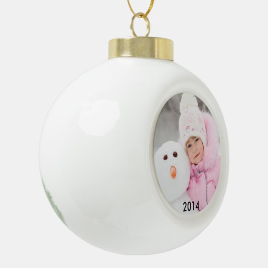 2014 Aangepaste fotogalvanisering Keramische Bal Ornament (Links)