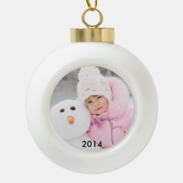 2014 Aangepaste fotogalvanisering Keramische Bal Ornament