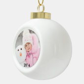 2014 Aangepaste fotogalvanisering Keramische Bal Ornament (Rechts)