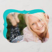 2014 Afstudeerder Meisjesfotograaf Uitnodiging (Voorkant / Achterkant)