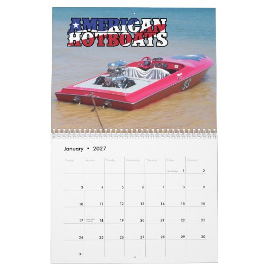 2014 American Hot Boats Calendar Kalender (Jan 2027)