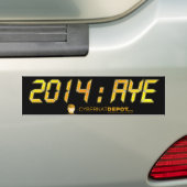 2014:AYE Gele Bumpersticker (Op auto)