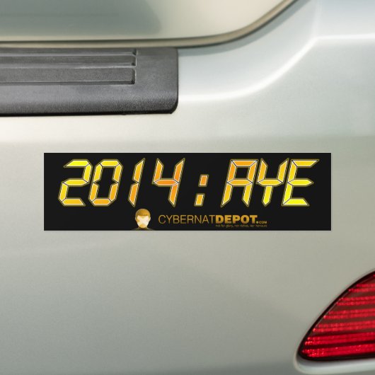 2014:AYE Gele Bumpersticker (Op auto)