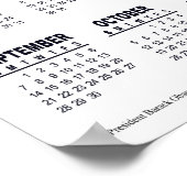 2014 Barack Obama Cutout Calendar | wit Poster (Hoek)